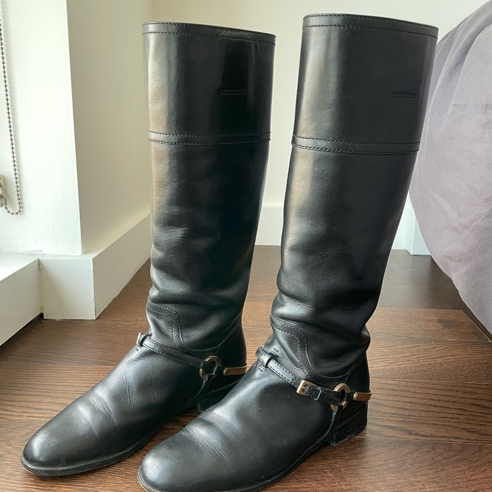 Dior Leather Riding Boots Size 38